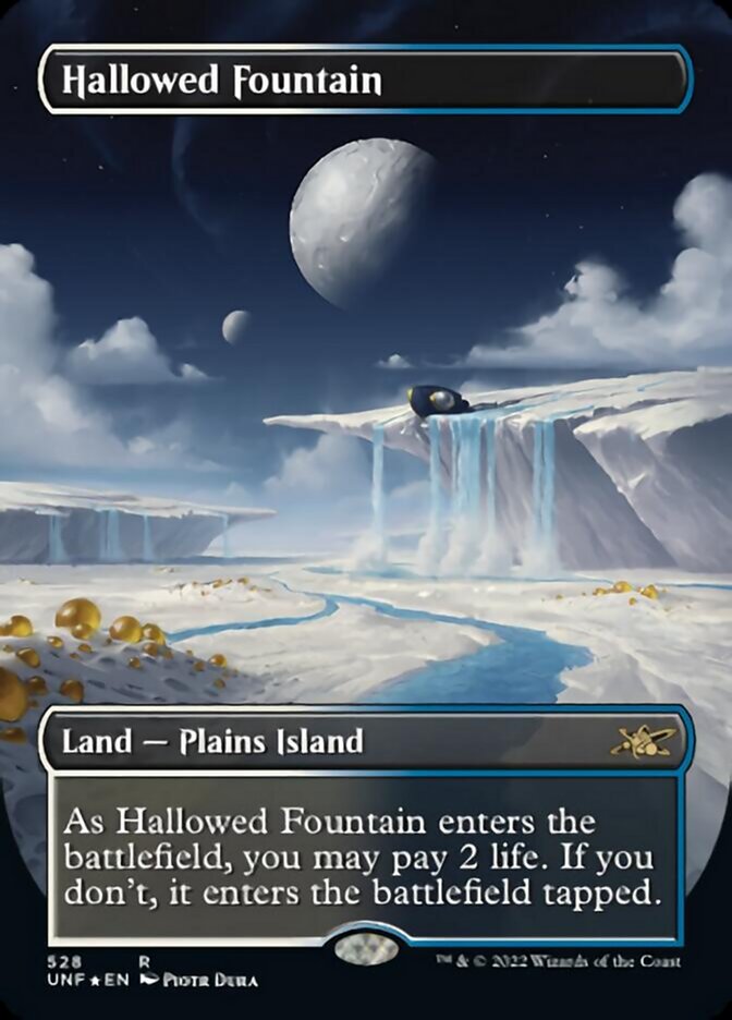 Hallowed Fountain (Borderless) (Galaxy Foil) [Unfinity] | Good Games Morley