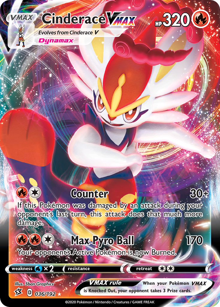 Cinderace VMAX (036/192) [Sword & Shield: Rebel Clash] | Good Games Morley