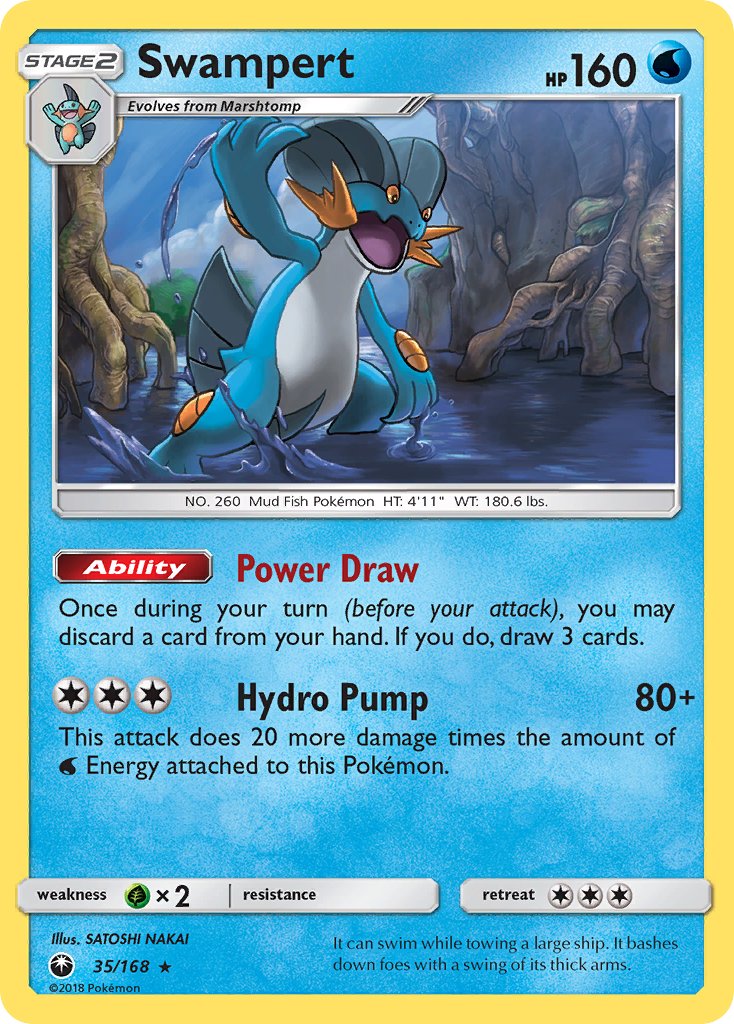 Swampert (35/168) (Theme Deck Exclusive) [Sun & Moon: Celestial Storm] | Good Games Morley