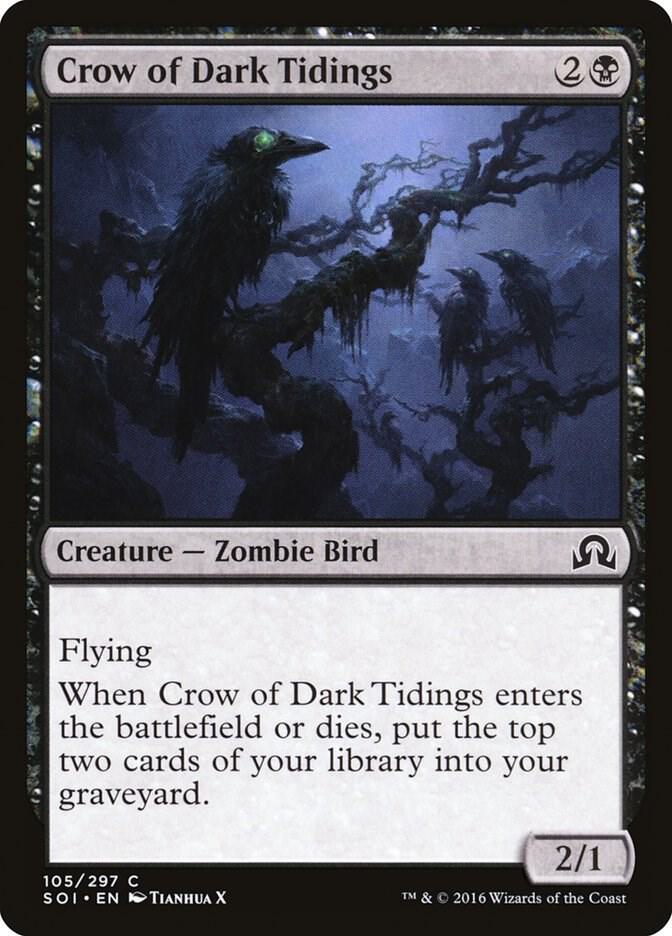 Crow of Dark Tidings 105/297 (Shadows over Innistrad)  - Foil | Good Games Morley
