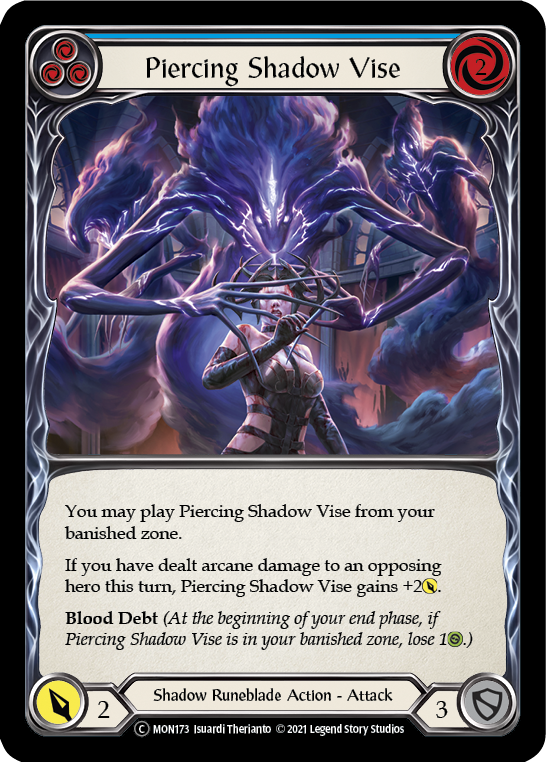 Piercing Shadow Vise (Blue) [U-MON173] (Monarch Unlimited)  Unlimited Normal | Good Games Morley