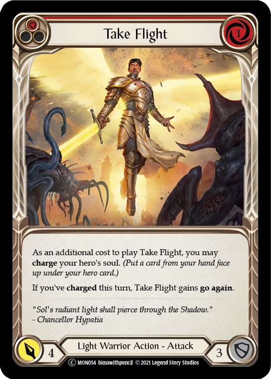 Take Flight (Red) [U-MON054-RF] (Monarch Unlimited)  Unlimited Rainbow Foil | Good Games Morley