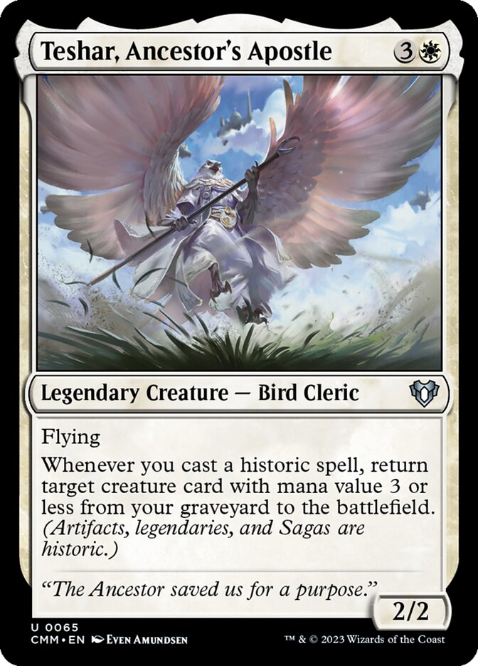 Teshar, Ancestor's Apostle 65/451 (Commander Masters)  - Foil | Good Games Morley