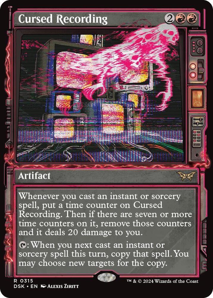 Cursed Recording 315/286 (Duskmourn: House of Horror)  - Showcase Foil | Good Games Morley