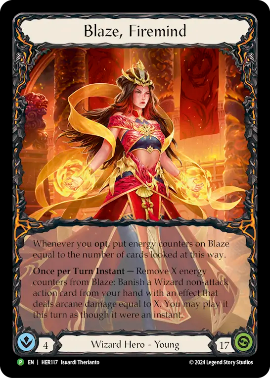 Blaze, Firemind [HER117] (Promo)  Rainbow Foil | Good Games Morley