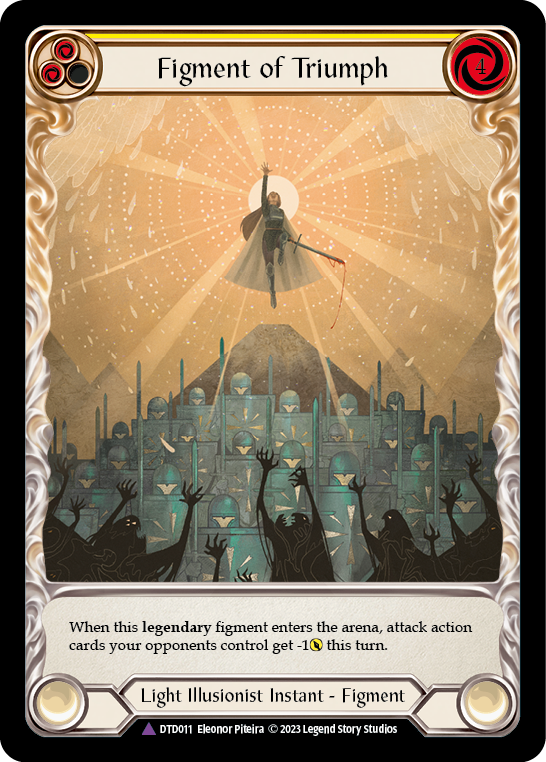 Figment of Triumph // Victoria, Archangel of Triumph (Marvel) [DTD011] (Dusk Till Dawn)  Cold Foil | Good Games Morley