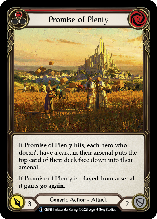 Promise of Plenty (Red) [U-CRU183] (Crucible of War Unlimited)  Unlimited Rainbow Foil | Good Games Morley