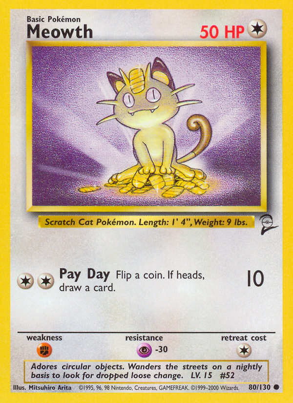Meowth (80/130) [Base Set 2] | Good Games Morley