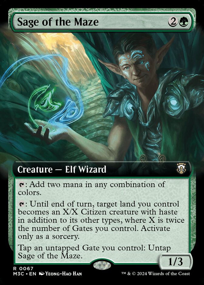 Sage of the Maze 67/411 (Commander: Modern Horizons 3)  - Extended Art | Good Games Morley