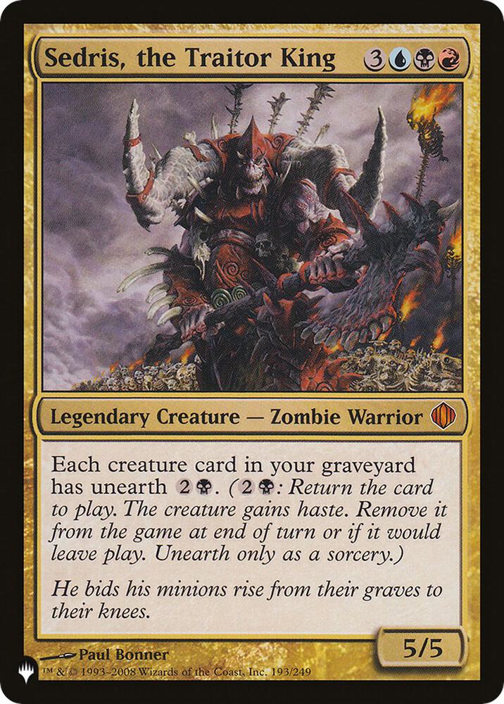 Sedris the Traitor King ALA-193/5075 (The List Reprints)  | Good Games Morley