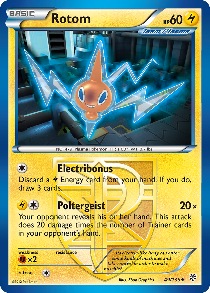Rotom (49/135) [Black & White: Plasma Storm] | Good Games Morley
