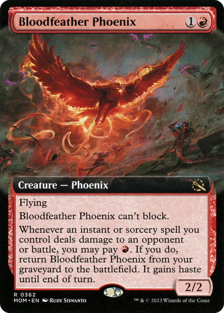 Bloodfeather Phoenix (Extended Art) [March of the Machine] | Good Games Morley