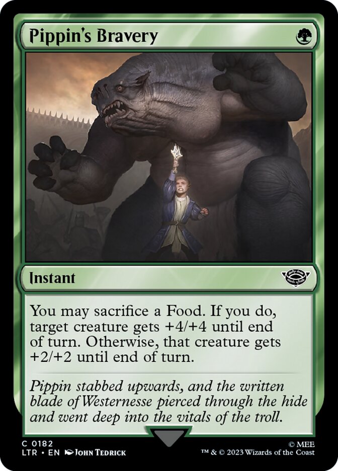 Pippin's Bravery 182/281 (Universes Beyond: The Lord of the Rings: Tales of Middle-earth)  - Foil | Good Games Morley