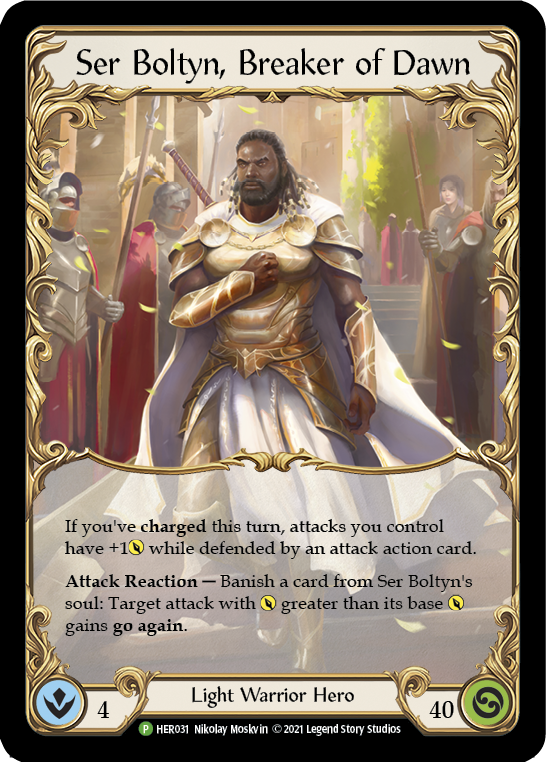 Ser Boltyn, Breaker of Dawn [HER031] (Promo)  Cold Foil | Good Games Morley
