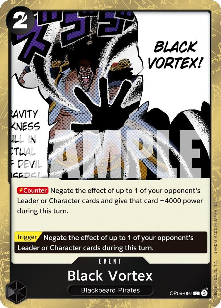 Black Vortex OP09-097 (Premium Booster -The Best- Vol. 2)  - Pirate Foil | Good Games Morley