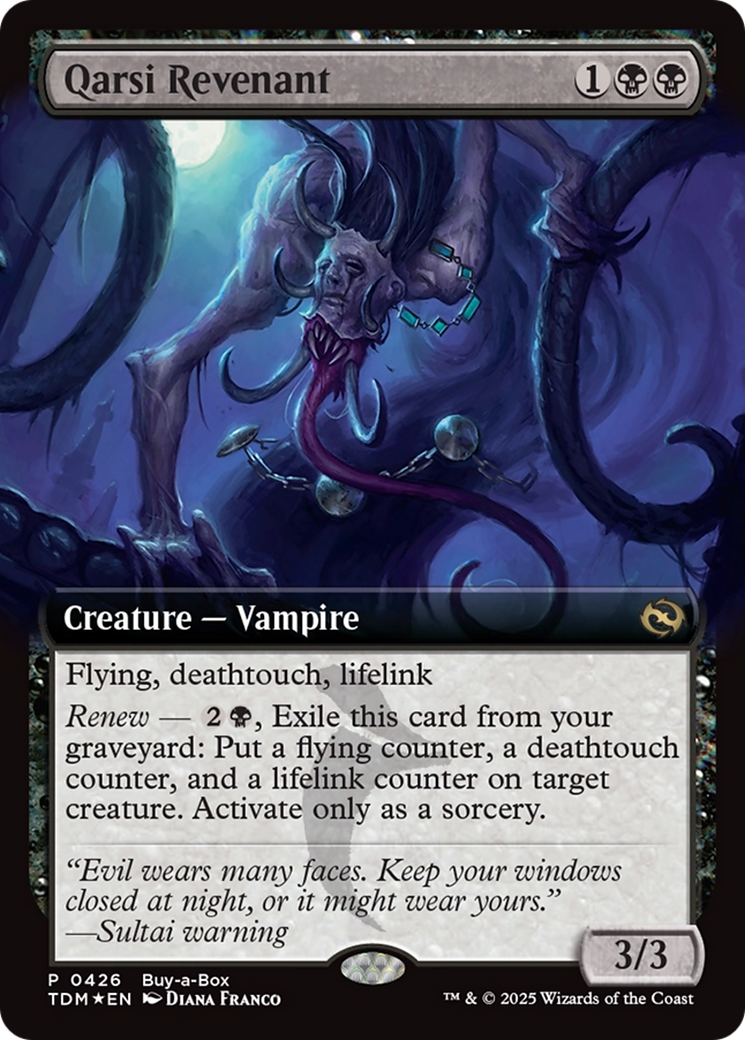 Qarsi Revenant (Extended Art) (Buy-A-Box) [Tarkir: Dragonstorm Promos] | Good Games Morley