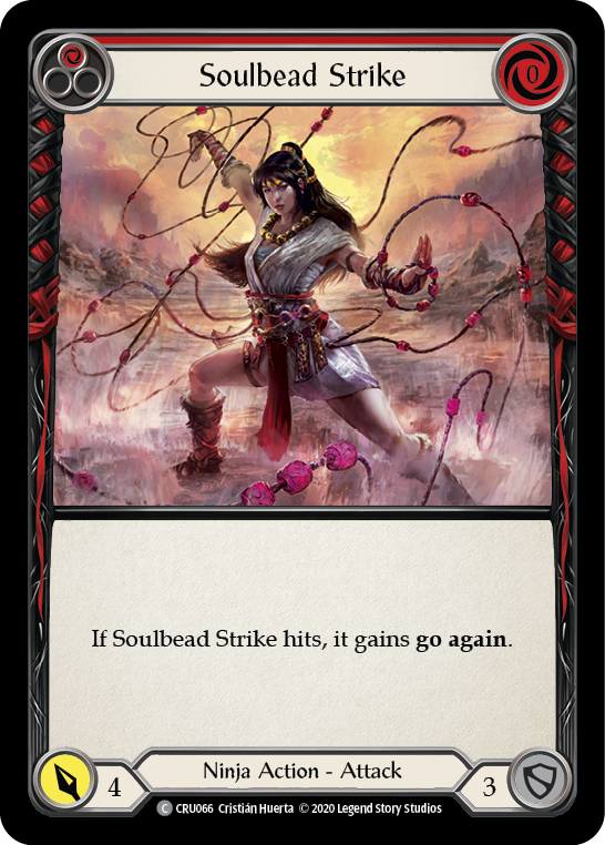 Soulbead Strike (Red) [CRU066] (Crucible of War)  1st Edition Rainbow Foil | Good Games Morley