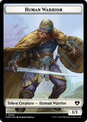 Human Warrior // Zombie Army Double-Sided Token [Commander Masters Tokens] | Good Games Morley