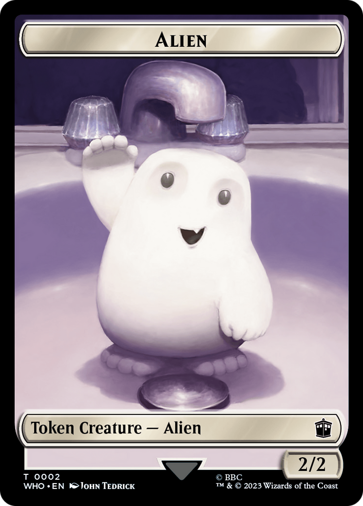 Alien // Alien Salamander Double-Sided Token [Doctor Who Tokens] | Good Games Morley