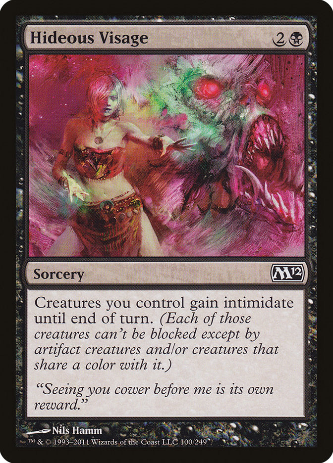 Hideous Visage 100/249 (Magic 2012 (M12))  - Foil | Good Games Morley