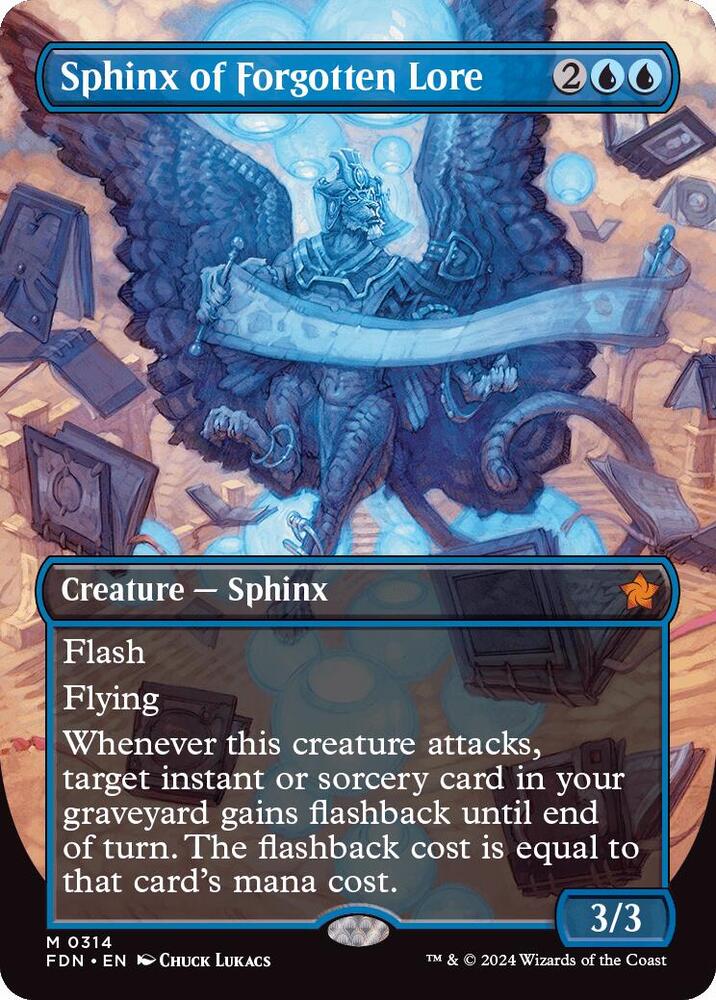 Sphinx of Forgotten Lore 314/291 (Foundations)  - Borderless Foil | Good Games Morley