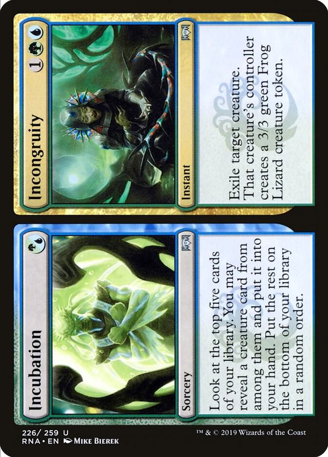 Incubation // Incongruity 226/259 (Ravnica Allegiance)  | Good Games Morley