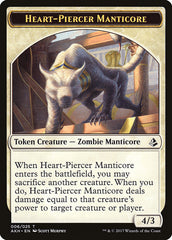 Heart-Piercer Manticore // Warrior Double-Sided Token [Amonkhet Tokens] | Good Games Morley