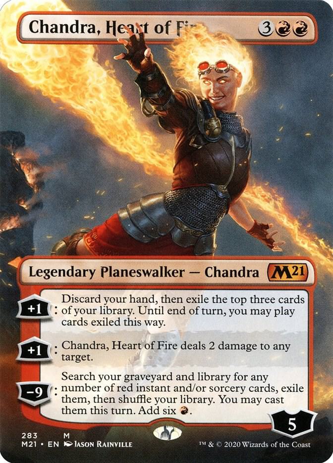 Chandra, Heart of Fire 283/274 (Core Set 2021)  - Borderless Foil | Good Games Morley