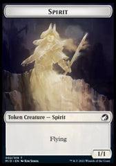 Spirit // Wrenn and Seven Emblem Double-Sided Token [Innistrad: Midnight Hunt Tokens] | Good Games Morley