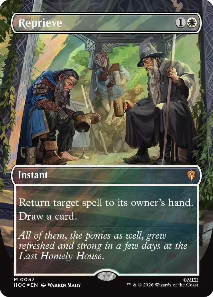 Reprieve (Borderless) (Surge Foil) [The Hobbit: Eternal-Legal] | Good Games Morley