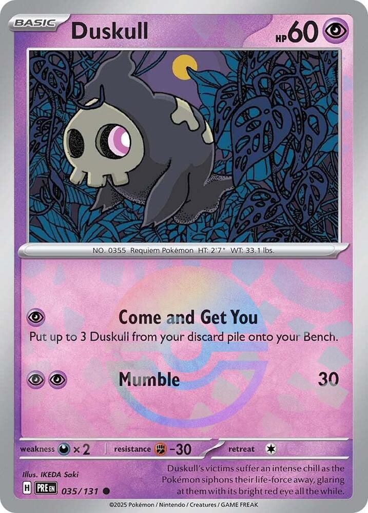 Duskull (035/131) (Poke Ball Pattern) [Scarlet & Violet: Prismatic Evolutions] | Good Games Morley