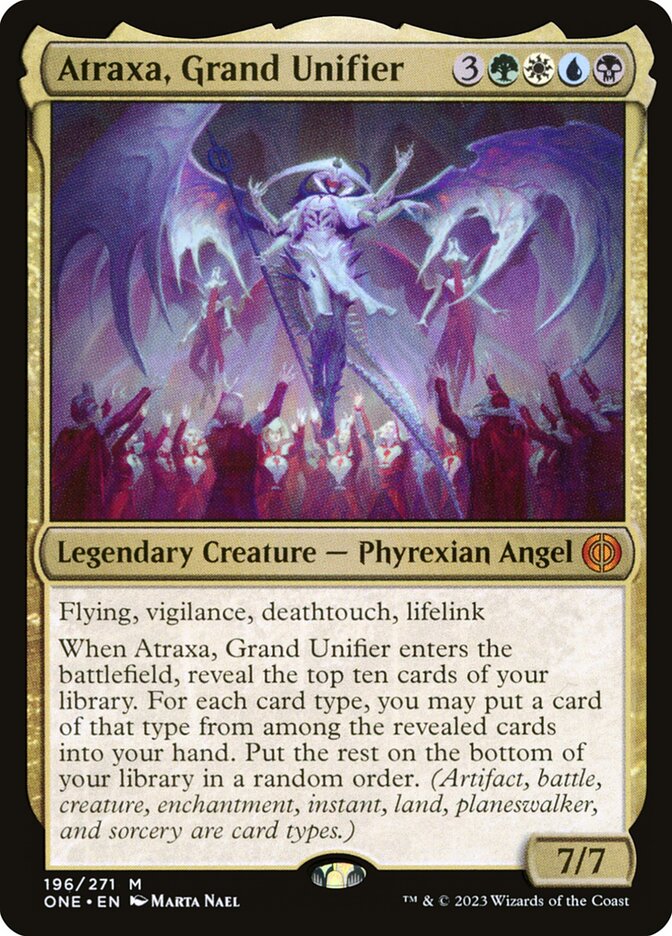 Atraxa, Grand Unifier 196/271 (Phyrexia: All Will Be One)  - Foil | Good Games Morley