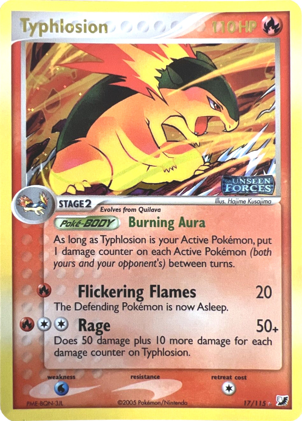 Typhlosion (17/115) (Stamped) [EX: Unseen Forces] | Good Games Morley