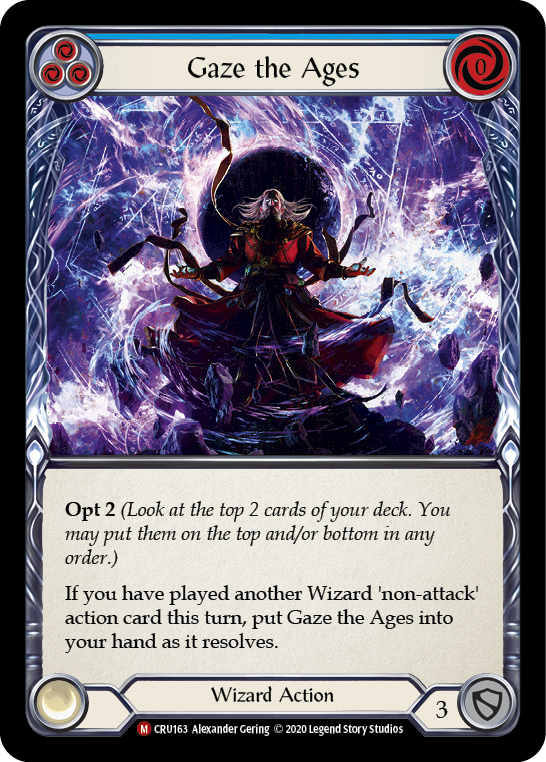 Gaze the Ages [CRU163] (Crucible of War)  1st Edition Rainbow Foil | Good Games Morley