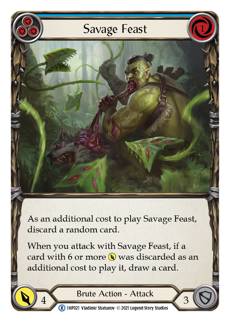 Savage Feast (Blue) [1HP021] (History Pack 1) | Good Games Morley