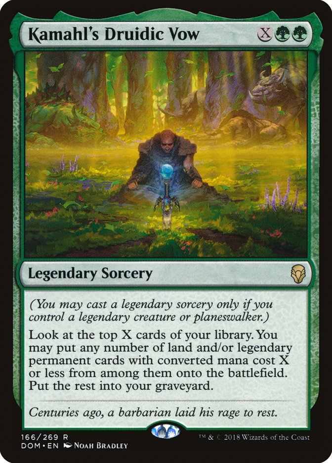 Kamahl's Druidic Vow 166/269 (Dominaria)  | Good Games Morley