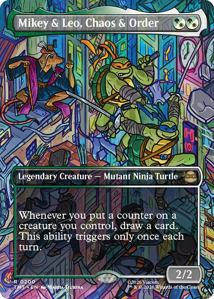 Mikey & Leo, Chaos & Order (Borderless) [Teenage Mutant Ninja Turtles] | Good Games Morley