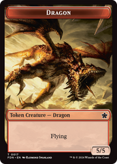 Cat Beast // Dragon (0017) Double-Sided Token [Foundations Tokens] | Good Games Morley