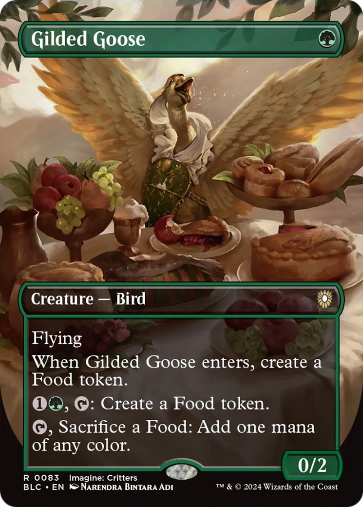 Gilded Goose (Borderless) [Bloomburrow Commander] | Good Games Morley