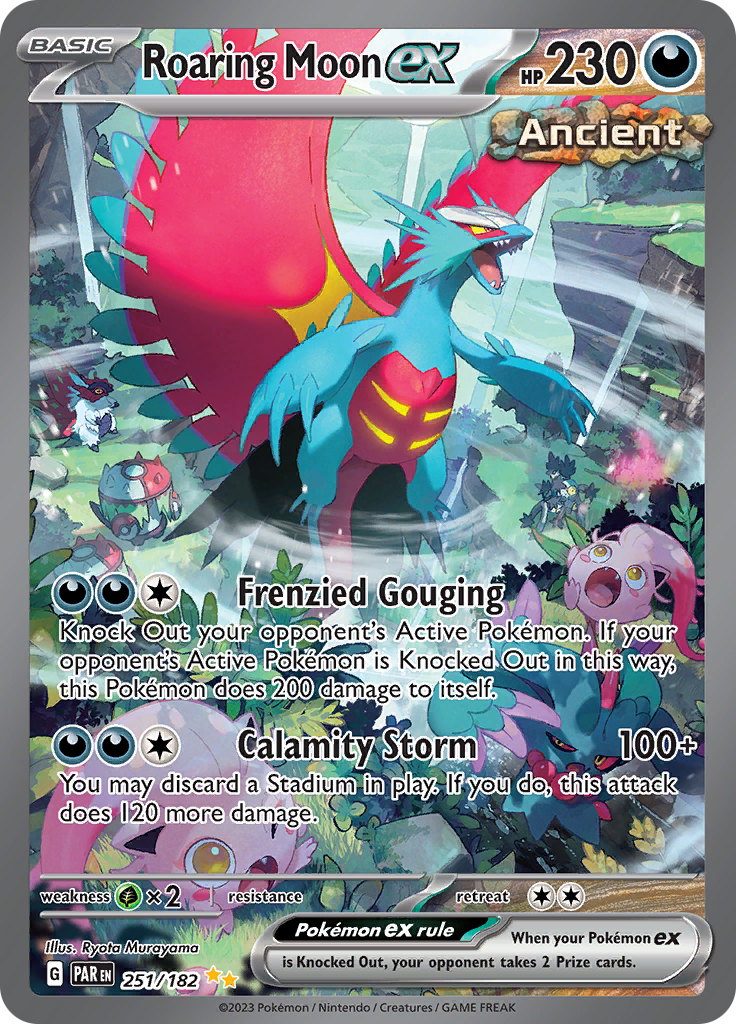 Roaring Moon ex (251/182) [Scarlet & Violet: Paradox Rift] | Good Games Morley