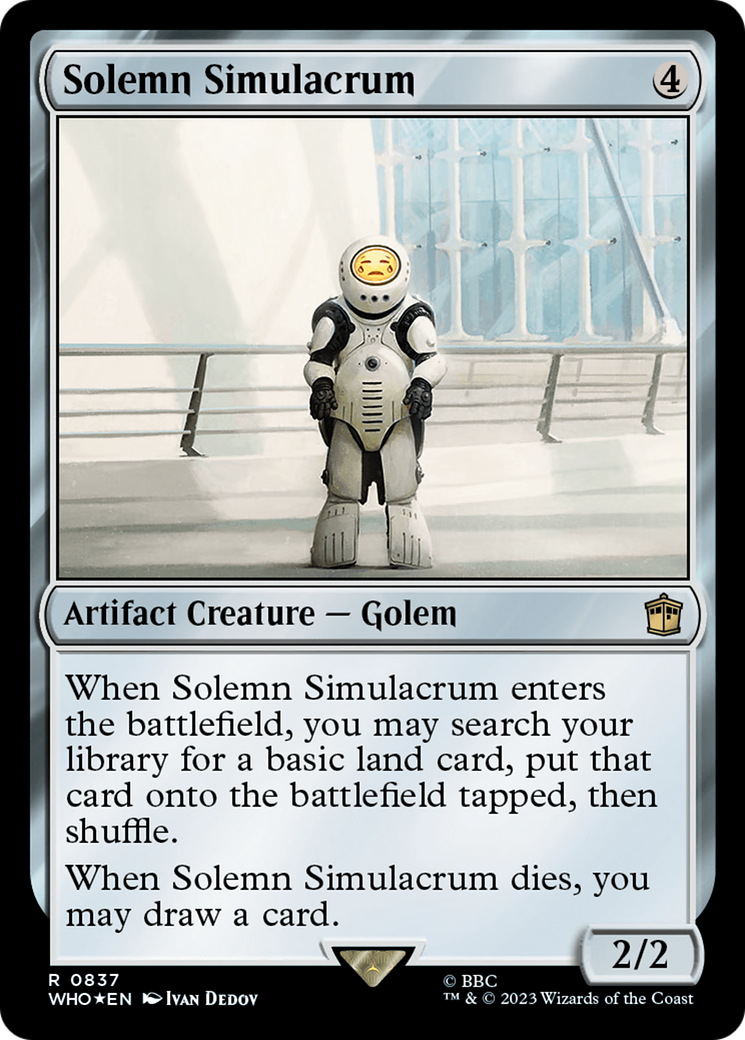 Solemn Simulacrum (Surge Foil) [Doctor Who] | Good Games Morley