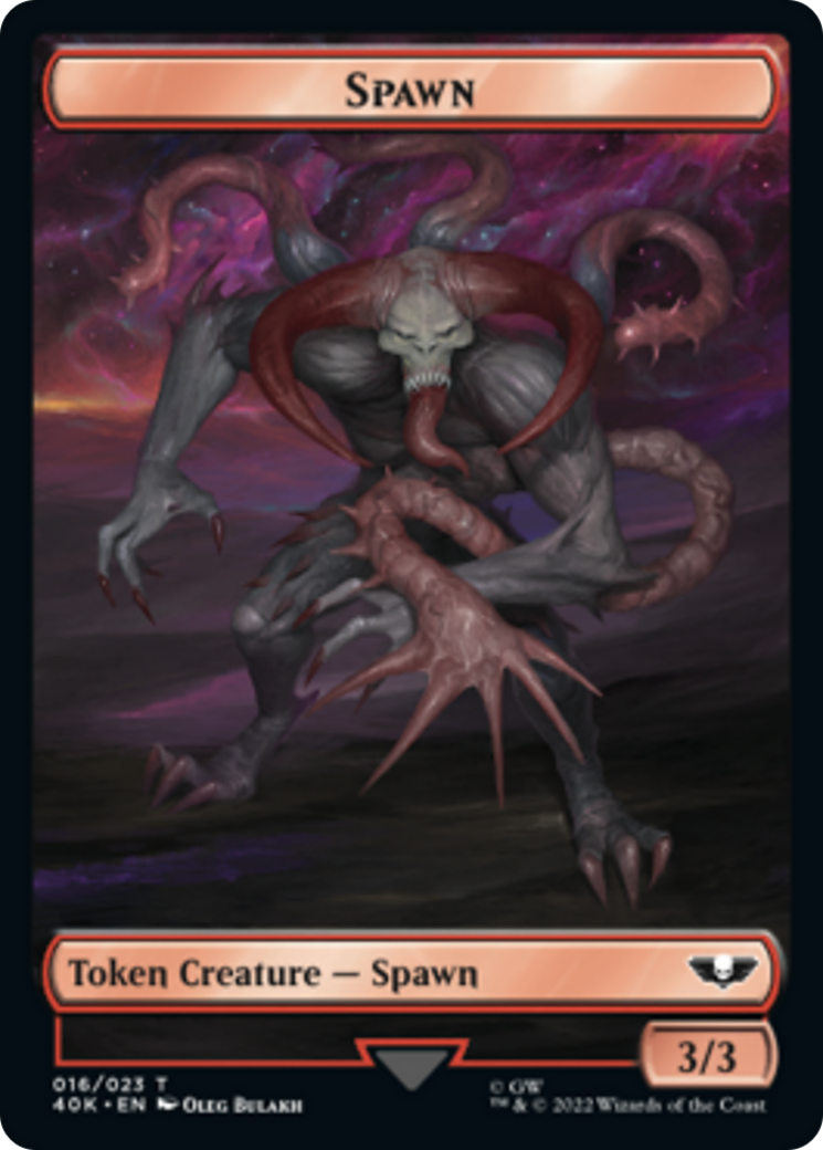 Spawn // Blue Horror Double-Sided (Surge Foil) [Warhammer 40,000 Tokens] | Good Games Morley