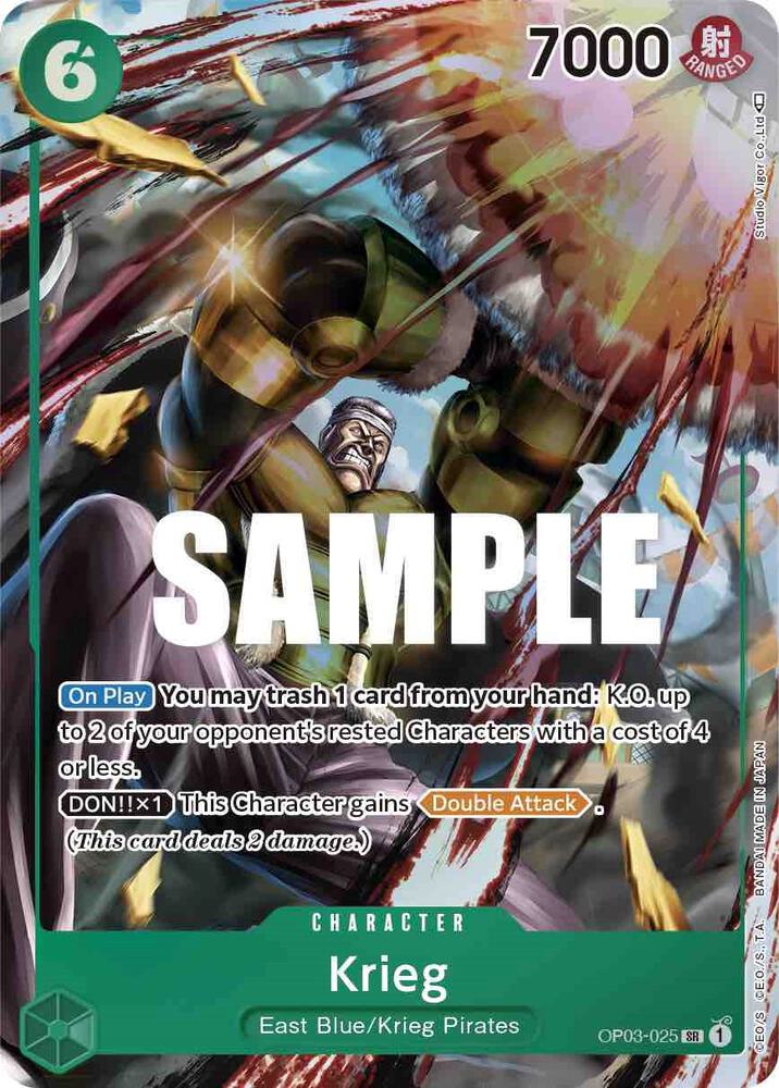 Krieg OP03-025 (Pillars of Strength)  - Alternate Art Foil | Good Games Morley