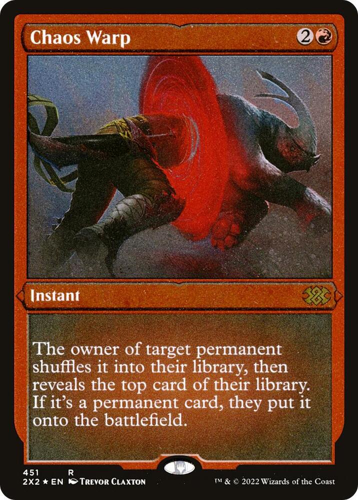 Chaos Warp Foil Etched 451 (Double Masters 2022)  - Foil | Good Games Morley