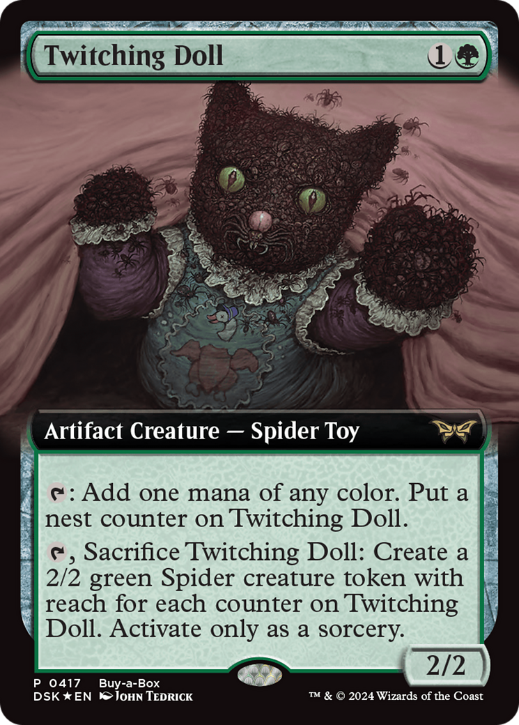 Twitching Doll (Extended Art) (Buy-a-box) [Duskmourn: House of Horror Promos] | Good Games Morley