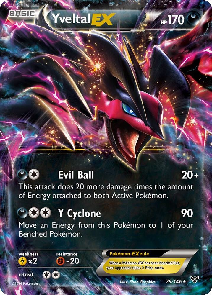 Yveltal EX 079/146 (XY Base Set)  - Holofoil | Good Games Morley