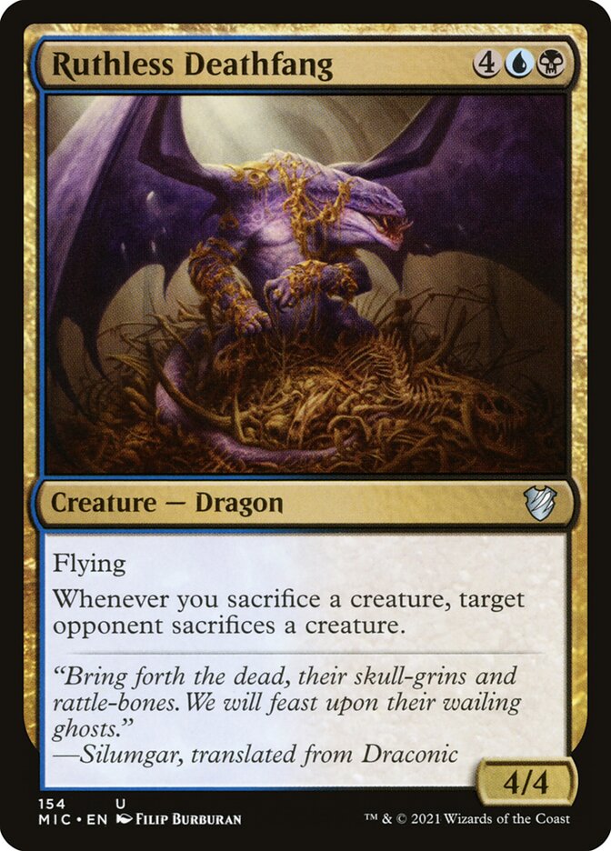 Ruthless Deathfang 154/38 (Commander: Innistrad: Midnight Hunt)  | Good Games Morley