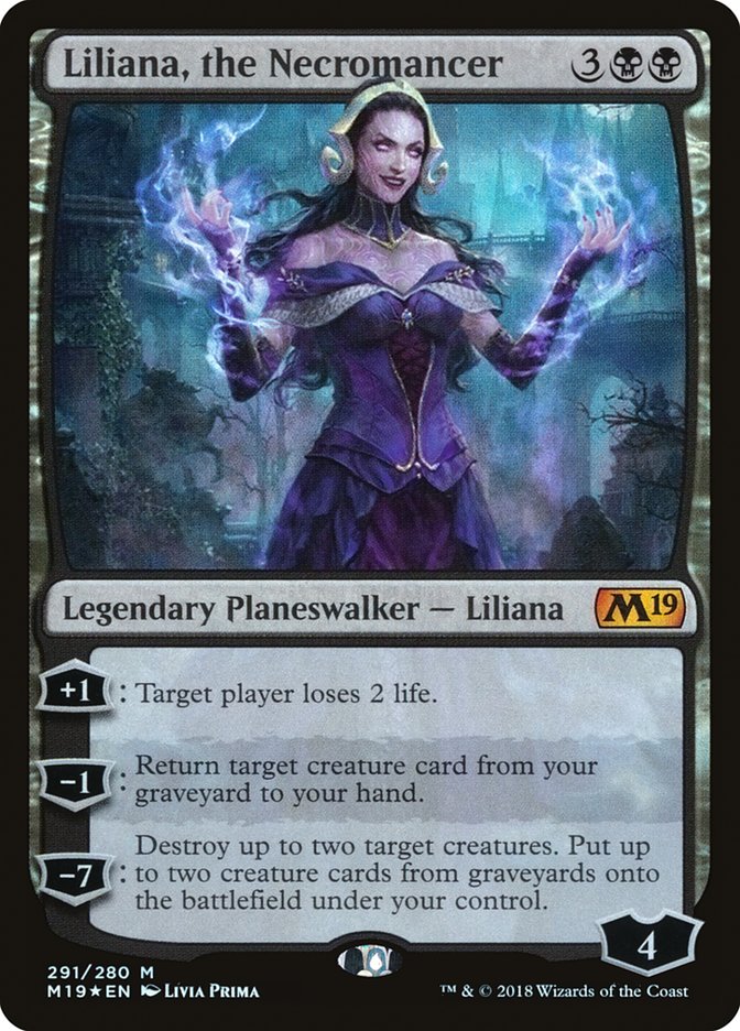 Liliana, the Necromancer 291/280 (Core Set 2019)  - Foil | Good Games Morley