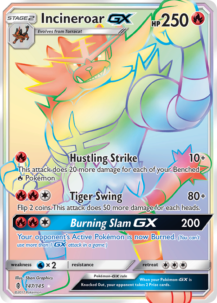 Incineroar GX (147/145) [Sun & Moon: Guardians Rising] | Good Games Morley