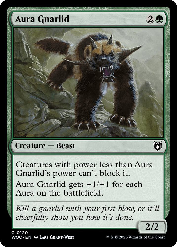 Aura Gnarlid 120/173 (Commander: Wilds of Eldraine)  | Good Games Morley